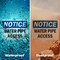 Signmission Water Pipe Access OSHA Notice Sign, Vinyl Decal, 7in W x 5in L, 2PK OS-2PACK-NS-D-57-L-18980 - alternate 5